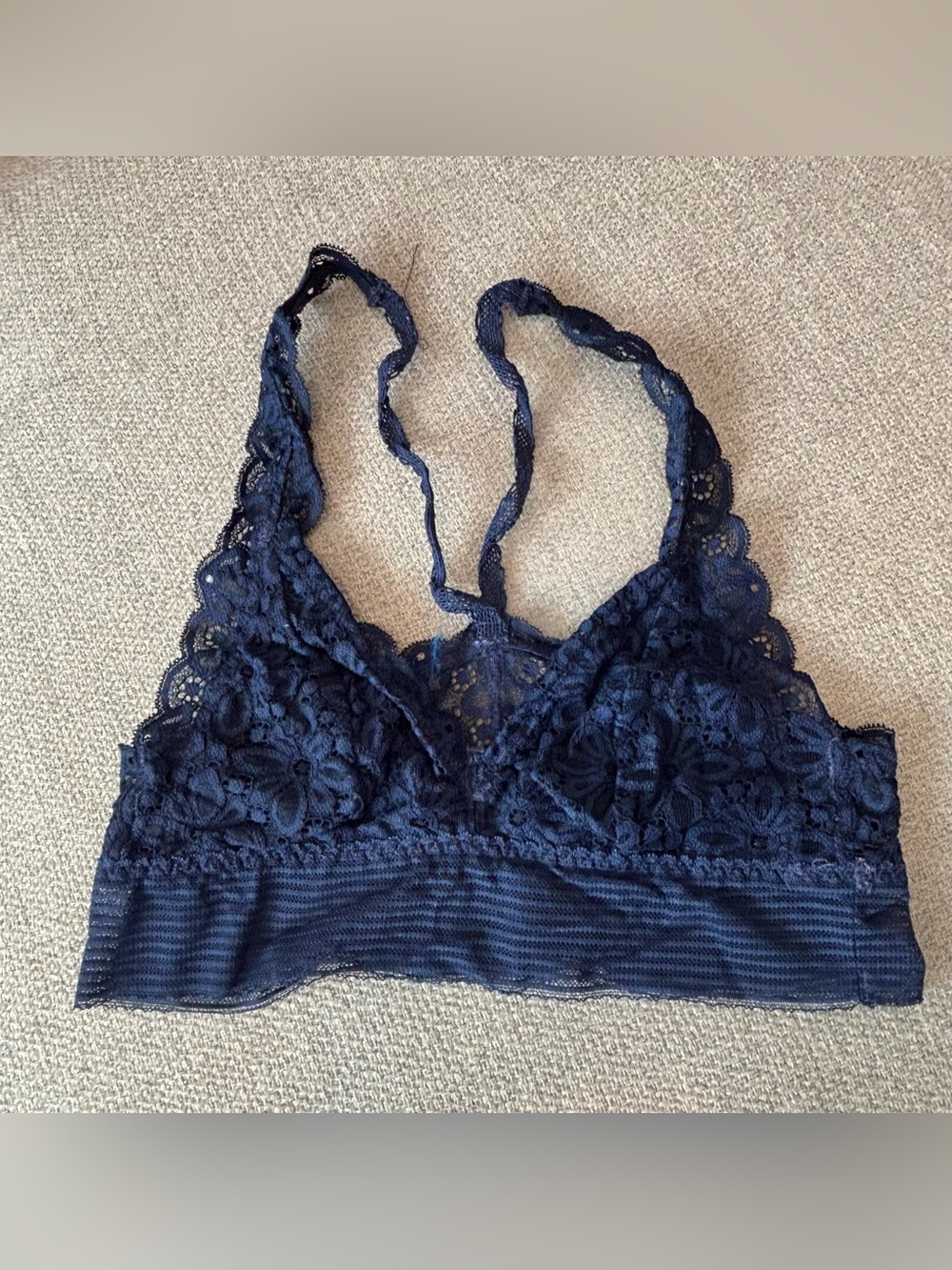 Victoria's Secret Navy Lace Bralette, Small